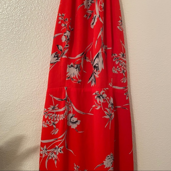 Sugar Lips Red Floral Halter Dress M - Picture 5 of 11